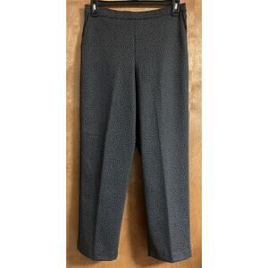 Womens Alfred Dunner Pull-on Dress Pants Elastic Back Relaxed Fit Black Gray S